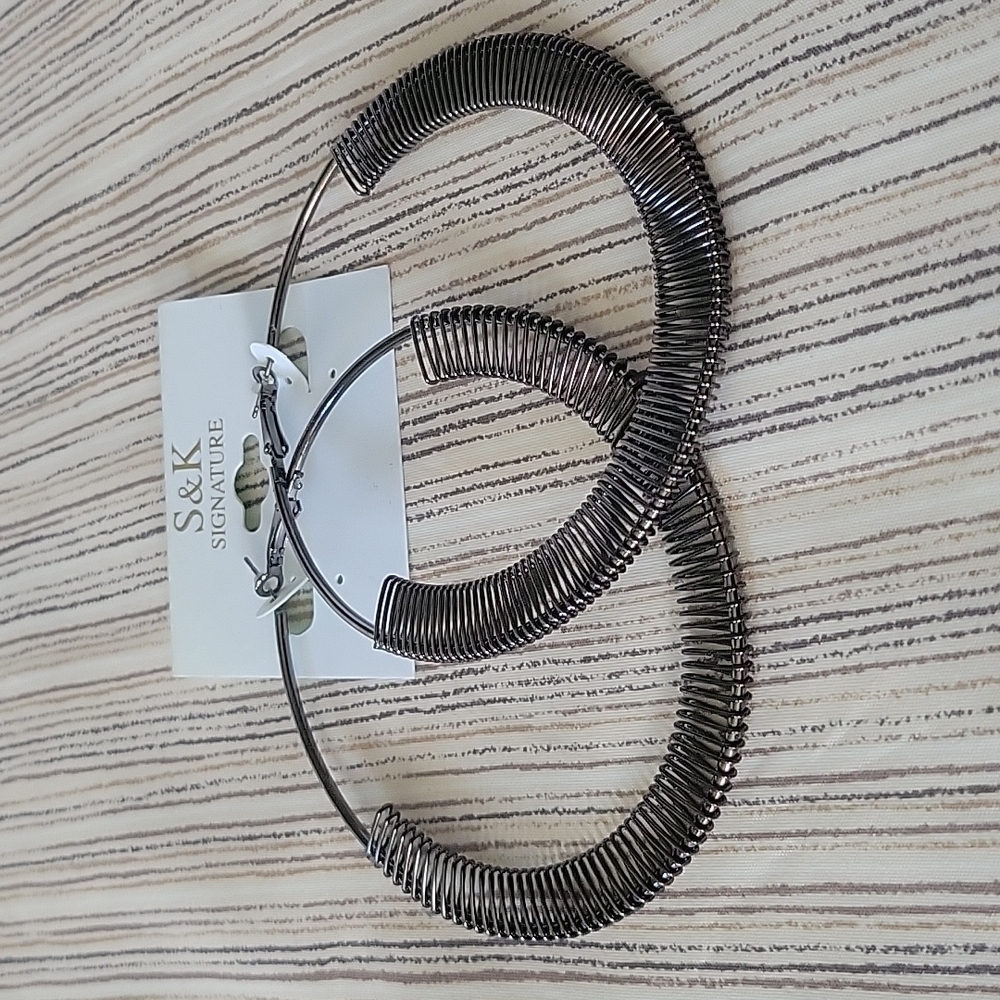 Large Coiled Hoop Earrings